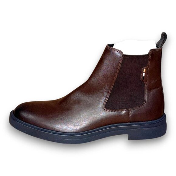 BOSS Calev Chelsea Boots Men's Dark Brown Leather US 7 (UK 6 EU 40) MSRP $230 - Picture 2 of 5